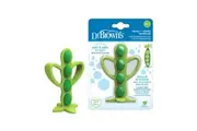 Dr. Brown's Peapod Teether and Training Toothbrush, Soft and Safe for Baby Gums and First Teeth, BPA Free, 100% Silicone, 3m+