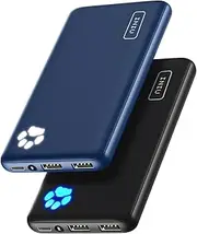 [INIU] [2 Pack] Power Bank, Slimmest & Lightest USB C 10000mAh Portable Charger, Triple 3A High-Speed Phone Battery Pack Compatible with iPhone 16 15 14 13 12 11 Pro X Samsung S22 S21 Google iPad Tablet