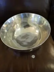 HUGE Vintage Holland Boone Modern Polished Pewter Serving Bowl 7lbs