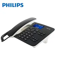 在飛比找Yahoo奇摩購物中心優惠-【Philips 飛利浦】時尚設計超大螢幕有線電話(黑) C