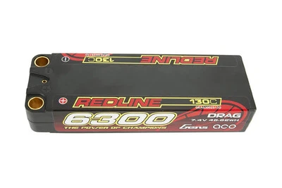Gens Ace Redline 7.4V 6300mAh 130C Hard Case LiPo Battery
