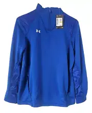 Under Armour Command Womens Quarter Zip Pullover Pockets Blue S
