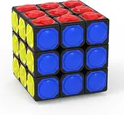 Willking 3x3 Speed Cube Special 3 by 3 Tactile Impression Speed Cube 3x3x3 Magic Speed Cube Puzzles Special Cube Touch Twist Patch Visually Impaired Cube