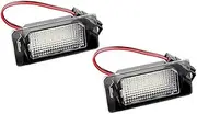 DEMULAX 2Pcs High Bright Error Free 12V License Plate Light For A3 A4 S4 A5 S5 RS5 A6 S6 A7 S7 RS7 2013-up Allroad TT Q3 Q5 SQ5 Q7 Car Number Plate Light