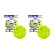 2x White Magic 20cm Microfinger Floor Cleaner Head Attachment For Spin Mop Green