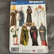 Simplicity W0175 Costume Sewing Pattern Sz XS-XL Nativity Scene Shepard Cosplay