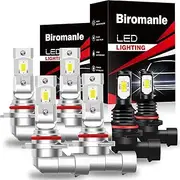 Biromanle Compatible with 2016 2017 2018 2019 Ford Explorer Bulbs, 9005 High Beam 9006 Low Beam+9145 Fog Light Bulb Combo, 6000k white light,Interior lights Bulbs(Pack of 6)