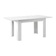 Oikiture 160cm Extendable Dining Table Kitchen Restaurant Cafe Table White