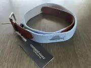 NWT Vineyard Vines by Shep & Ian Embroidered Woven Swordfish Blue Belt Mens 34