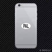 PAL Palau Country Code Oval Cell Phone Sticker Mobile Palauan euro
