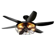 Ohniyou Ceiling Fans with Lights and Remote - 52 Inch Farmhouse Ceiling Fan w...
