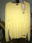 JACK & JONES PREMIUM Bade Knit Pullover Sweater Mellow Yellow PRM89 Logo Mens XL