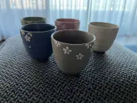 在飛比找Yahoo!奇摩拍賣優惠-青田燒 日式 茶杯組（五件)