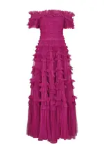 Needle & Thread Lisette Tulle Gown - Dark Pink - 18 (UK18 / Xxl) 18 (UK18 / XXL)