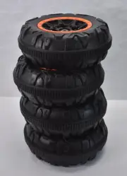 Lot of 4 Wheel Rim & Tires Remo Hobby For Monster Truck RC Car 15" Dia x5" Thick