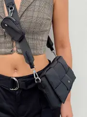 Peta & Jain Vespa Bag Recycled Nylon Black / Silver