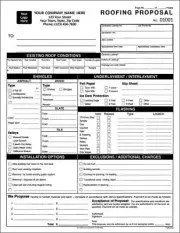 250 Roofing Contractor Proposal / 2 Part Carbonless / 8.5 x 11 / TMG056