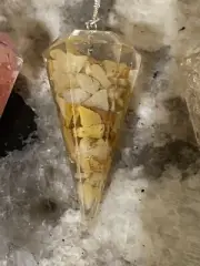 Citrine Orgonite six sided Pendulum NEW