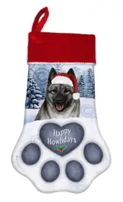 Norwegian Elkhound Holiday Christmas Stocking