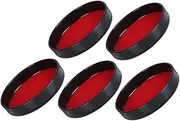GARVALON 5pcs Add Velvet Leather Accessories Dice Cup Base Plate Party Props Dice Shaker Cup Lid Bar Props Game Accessory Plastic