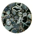Black Agate Top Countertops Coffee Table, Handmade Coffee Side Table Home Decors