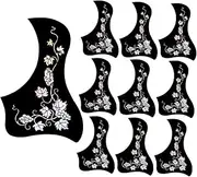 JOINPAYA 10pcs Pattern Guitar Pickguards Scratch Plate for Folk Acoustic Guitars Design Easy to Replace