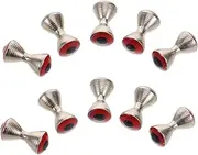 BIUDECO 10pcs Fly Tying Barbell Eyes Metal Dumbbell Design Copper Material for Fishing Lure Making Increase Water Stability and Hook