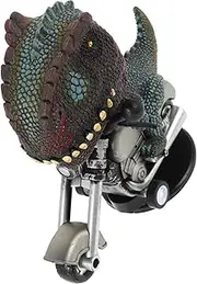 YOSADIER Interactive Dinosaur Motorcycle Toy Rotating Model for Kids Car Adornment Dinosaur Toys Desktop Decorative