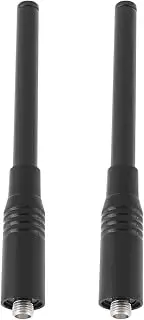 VGOL 2 x Telescopic Dual Band Amplification Antenna NA-773 SMA Female Compatible with Baofeng UV-5R UV-B5 82 Radio