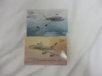 在飛比找Yahoo!奇摩拍賣優惠-新加坡航空 明信片x2 空中巴士 A380 新航  航空紀念