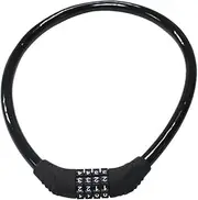Sanwo Security Bike Lock 4 Digit Resettable Combination Cable Lock for Bicycle, 2 Feet x 1/2 Inch (Black)