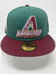 Arizona Diamondbacks - New Era Hat Club Fitted Hat - Size 7 1/2 - Green Red