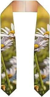 [EdWal] Wild White Daisy Flower print Graduation Stole and Sash Class for Unisex Adult Honor Stole Honor Stole of 2025