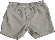 [Linoto] 100% Linen Boxer Shorts Warm Gray, Elastic Waistband, Warm Gray, Small