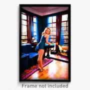 Pixel Art Poster - Glamorous Den (8 Bit Psychedelic Trippy Video Game Print)