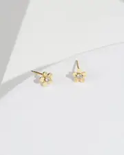 Gold Plated Daisy Stud Earrings