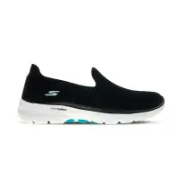 在飛比找Yahoo奇摩購物中心優惠-Skechers Go Walk 6 女鞋 黑藍色 懶人鞋 