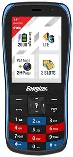 Energizer Mobile Physical Keyboard E284S - 4G - Dual SIM (Nano-SIM) - 3 Year Warranty - Black/Blue - Wi-Fi - Unlocked