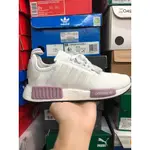 正品免運 ADIDAS NMD_R1 白 粉紫 編織 BD8024 女鞋