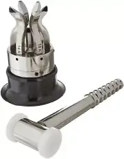 6Pc Ring Marking Stamp Set with Stand & Hammer