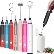 Laposso Milk Frother Rechargeable Handheld Electric Whisk Coffee Frother Mixer w
