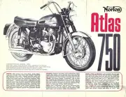 1967 Norton 750 Atlas Twin cylinder motorcycle sales brochure, (Reprint) $8.50