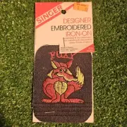 Singer Designer Embroidered Iron-On Vintage Patch Foxy Fox Sewing