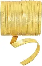 Maxi Piping Bias Tape, 5 Yards Piping Trim with Cord Satin Binding Lip Cord Trim Fit for Sewing Garment Webbing Trimming Crafts Decorating - (Gold)