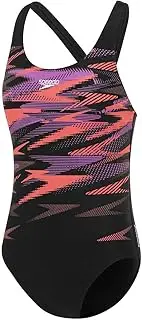 [Speedo] Women's HyperBoom Placement Muscleback One Piece Swimsuit, Coral Sands, 34