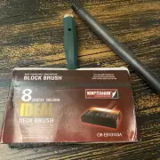 Deck Stain Brush, 8 Inch Paint Brush, Deck Brush with Threaded Handle for Ext...