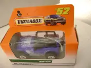 1997 MATCHBOX SUPERFAST #52 BLUE JEEP 4X4 NEW IN BOX