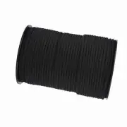 (Black)550 Reflective Paracord Parachute Cord Lanyard 9 Strand Core 100m MN