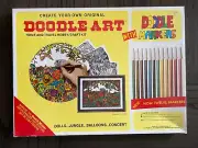 Vintage Doodle Art DOOLS JUNGLE BALLONS CONCERT Coloring Kit Sealed TP-5