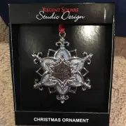 NEW STUDIO DESIGN Silver snowflake Friends Make Life Merrier ornament Christmas